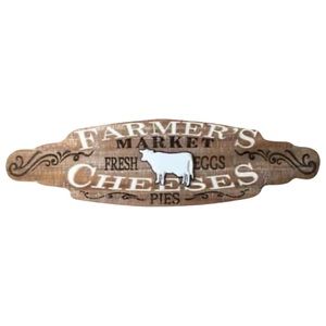 Farmer’s Market Wood And Metal Wall Decor